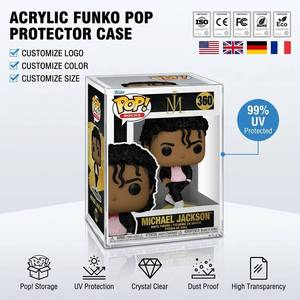 Funko POP Rocks : Michael Jackson (Billie Jean) Boîte de présentation en acrylique résistante aux UV avec couvercle magnétique Boîte de protection en acrylique Funko Pop - Product Image 1