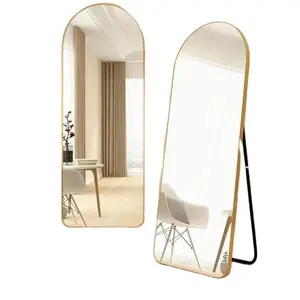 Black Wall Montagem Full Body Mirror Metal Frame Espelho de corpo inteiro para Sala Quarto