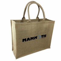 Sac fourre-tout en jute personnalisé avec logo imprimé