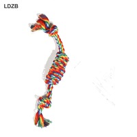 Jouet à mâcher durable en corde de coton arc-en-ciel pour chien, avec nœuds, résistant à la mastication, pour chiots et chiens de petite à moyenne taille, pour le nettoyage des dents