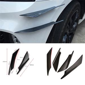 DTouch 4 universal Negro parachoques delantero spoiler <span class=keywords><strong>aletas</strong></span> <span class=keywords><strong>EVO</strong></span> spoiler coche universal de fibra de carbono de parachoques delantero <span class=keywords><strong>aletas</strong></span> conservas - Product Image 3