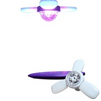 Projecteur d'ombres rotatif musical à trois feuilles, lampe ciel étoilé colorée, lumières décoratives de scène disco IP65