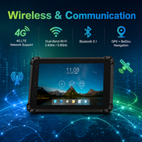 Tablet Industri Tangguh 10.1 Inci IP67 Tahan Air dan Guncangan Android 13 MTK8781 10000mAh 4G Lte Gps Beidou Dengan Rj45 Rs232