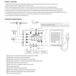 Многофункциональный усилитель для помещений с полным диапазоном частот, высококачественная защита от перегрузок по току, усилитель для антенн - Product Image 5