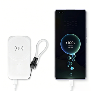 65W GaN Ultra-Dünnes Schnellladegerät All-in-One Magnetische Kabellose Powerbank mit PD 3.0 SCP & OTP Schutz 2 Typ-C Anschlüsse - Product Image 5