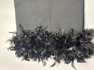 Da donna celebrità Sexy a manica corta con perline in piuma nera estiva Midi vestito a fasciatura elegante <span class=keywords><strong>abito</strong></span> da sera in discoteca - Product Image 6