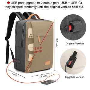 Mochila para Portátil de Gran Capacidad, Antirrobo, con Puerto de Carga USB, para Negocios y Senderismo - Product Image 5