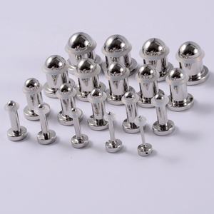 Kit de Expansores de Oreja de Acero Quirúrgico, Pulidos a Mano, Cilíndricos, Medidores de Oreja, Tapones, Regalo para Fiestas - Product Image 3