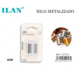 Fil métallique Ilan 45M argenté pour broderie et artisanat - Product Image 1