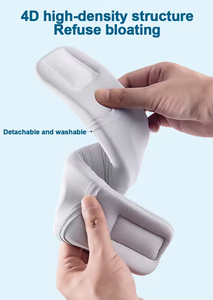 Penyangga leher lembut yang dapat diatur, kerah serviks hitam putih biru elastis, ramah kulit - Product Image 4