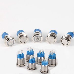 16mm 19mm 22mm Enganche momentáneo Ip67 Interruptor de botón 12V Interruptor LED con conector - Product Image 4