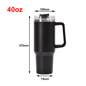 Vaso Térmico de Acero Inoxidable Clásico Ecológico de 40 oz, Taza de Café de Viaje Aislada con Asa y Tapa para Sublimación - Product Image 3