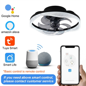 Factory Wholesale Modern DC LED 5 Blades <b>Ceiling</b> Fan with <b>Remote</b> <b>Control</b> Dimming Timing Speed for Living Room - Product Image 3