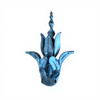 Flores de Hierro Forjado Directo de Fábrica, Tratadas Térmicamente, Decoración Moderna con Servicio de Modelado 3D para Puertas, Escaleras, Vallas y Rejas