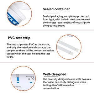 Merydi Hospital Wasser verwendet freie Chlor Big Range Per essigsäure Teststreifen - Product Image 4