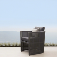 Fauteuil en aluminium au design moderne Sigma SG3-260617004, mobilier d'extérieur pour patio, balcon, chaise de salle à manger avec couleur et taille personnalisées