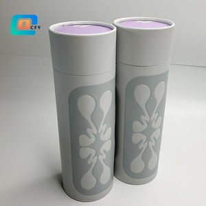 Tubo de papel de fábrica Embalaje Arte Cartón Tubo de papel con ventana Cilindro Contenedor Especias Caja de regalo - Product Image 4