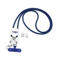 Cable de Carga Rápida USB-C PD 4 en 1 de 60W con Correa para Teléfono, Color Personalizado al por Mayor, Logotipo Personalizado, Regalo Promocional Empresarial