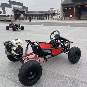 Kart de <span class=keywords><strong>course</strong></span> à <span class=keywords><strong>4</strong></span> <span class=keywords><strong>roues</strong></span> à pédales, moteur à essence <span class=keywords><strong>4</strong></span> temps 212cc, pneus tout-terrain de grande taille, freins à disque hydrauliques, pour adultes et enfants - Product Image 4