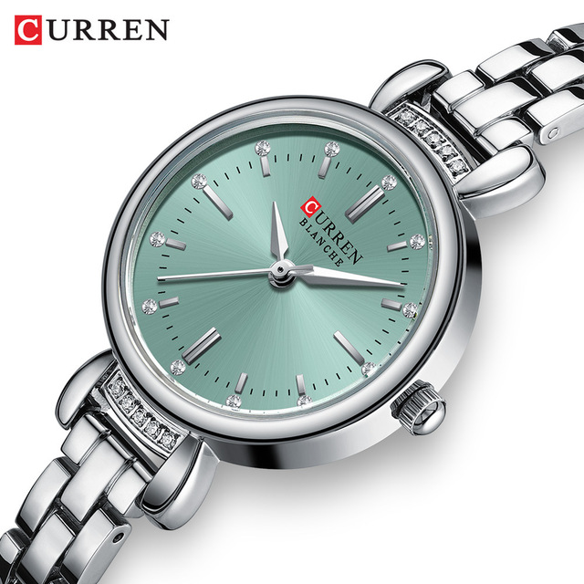 CURREN 9098 Quartz Watches Luxury Daily Waterproof Luminous Hands Ladies Women's Stainless Steel Bracelet Diamond Wristwatches