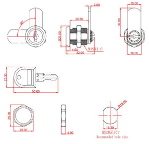 Dl503 OEM chuyên nghiệp chất lượng cao nhà máy bán buôn Tủ kết hợp thư hộp <span class=keywords><strong>cam</strong></span> khóa cho ngăn kéo - Product Image 2