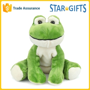 ตุ๊กตากบยิ้มสีเขียว-ของเล่นยัดไส้ด้วยผ้าฝ้ายเนื้อนุ่มพิเศษมีรายละเอียดหน้าท้องและอุ้งเท้า - Product Image 3