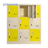 Casier en acier personnalisé à 9 portes, armoire de rangement durable pour bureau, casiers métalliques pour salle de sport et salle de bain