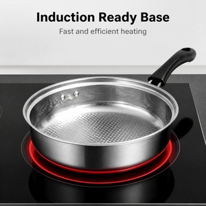 Professional 3pcs Cookware Set With Honeycomb Frying <b>Pan</b> Stockpot Saucepan Mirror Polished Stainless Steel Induction Pot Set - Product Image 3