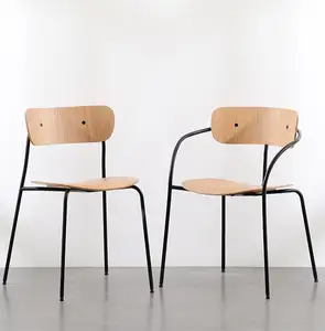 Chaises de salle à manger en métal modernes bon marché pour restaurant fauteuil en métal en fer