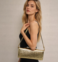 Nouvel Arrivage Sac de Soirée Long Tressé Fait Main pour Femme, Sac à Main Tissé Tendance, Sac Bandoulière Mode, Pochette