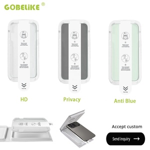 Miếng dán màn hình cường lực trong suốt HD bán buôn, dụng cụ dán dễ dàng cho điện thoại iPhone, Samsung, Xiaomi - Product Image 5