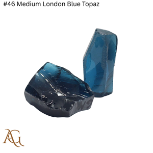 Nano Lab Grown Rough # 46 pierres de topaze bleue de Londres de taille moyenne, taille lapidaire, synthétique, simulée, créée en laboratoire, matière première nanosital - Product Image 2