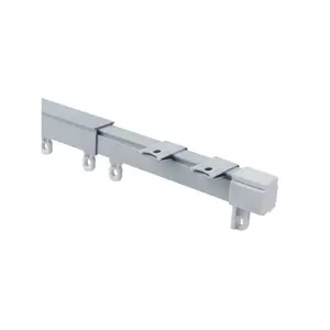 Rail de rideau réglable de haute qualité et accessoires rails de rideau carrés en alliage d'aluminium rails de longueur personnalisés pour la vente en gros