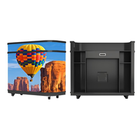 P2 Écran LED flexible haut de gamme pour cabine DJ avec kit de roues et logo pour comptoir d'accueil