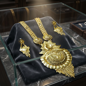 Conjunto de Joyería Larga Chapada en Oro de 14K, 18K, 24K al por Mayor, Collares de Moda con Diseño Floral de Latón Relleno de Oro - Product Image 4