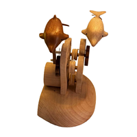 Automaton Jhisen Dolphin Companion, Décoration d'intérieur cinétique en bois faite à la main, Cadeau idéal pour les anniversaires et Noël pour la famille et les amis