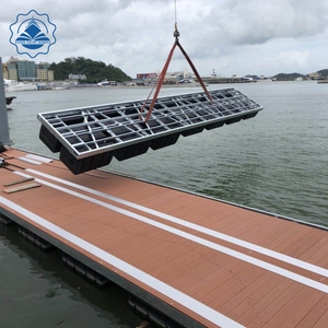 Chất lượng hàng đầu <span class=keywords><strong>Dock</strong></span> nhôm nổi bến tàu phao nổi cầu nền tảng WPC decking - Product Image 3