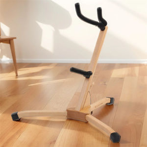 Trépied de sax portable en bois support de support de <span class=keywords><strong>saxophone</strong></span> pour accessoires d'instruments de ténor <span class=keywords><strong>alto</strong></span> - Product Image 2