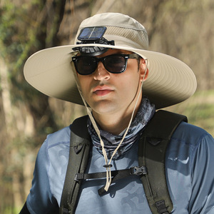Oferta Especial: Sombrero <span class=keywords><strong>de</strong></span> Ala Ancha para el Sol con Ventilador <span class=keywords><strong>de</strong></span> Carga Solar, Económico para Pesca, Senderismo, Safari y Viajes al Aire Libre, Disponible en Varios Colores - Product Image 2