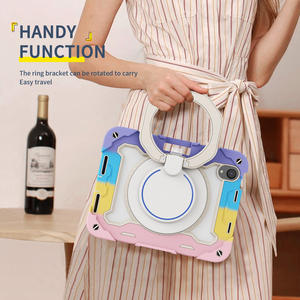 Armure étui pour tablette pour <span class=keywords><strong>Samsung</strong></span> Tab S10 Lite FE S7 <span class=keywords><strong>S8</strong></span> X700 X706 T870 S9 X510 11 Heavy Duty <span class=keywords><strong>Portable</strong></span> Stand PC Silicone Couverture Complète - Product Image 3