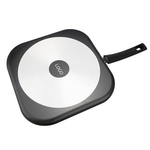 Poêle à frire carrée en aluminium de 11 pouces 28cm poêle à frire antiadhésive avec une poignée pour les rôtissoires - Product Image 2