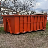 Conteneur à benne basculante de 15,40 mètres cubes pour la collecte des déchets de construction en extérieur, vente en gros, avec le meilleur service