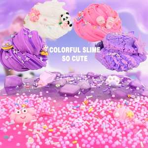 Set Premium de Slime con Texturas Suaves, Brillantes y Esponjosas, Adornos Lindos, Calmante, Táctil, Juguete Premio para Niños - Product Image 4