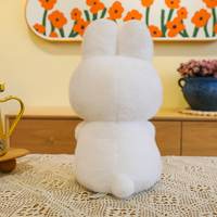 Fabricants de peluches les plus vendues : Lapin en peluche 3D super doux, mignon, respectueux de la peau, avec poire, jouets personnalisés très demandés