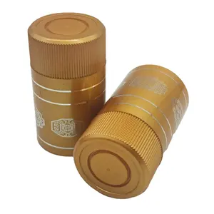 高品质33*58数字印刷烫印ROPP盖6部分塑料插件，用于玻璃瓶盖和瓶盖