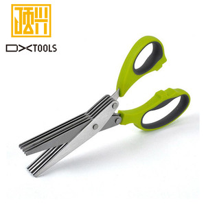 vendeur ciseaux de cuisine/ciseaux de coupe de papier/multi en acier inoxydable 5 couches ciseaux à herbe avec lavage <span class=keywords><strong>peigne</strong></span> - Product Image 3