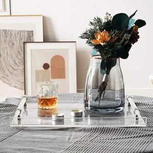Bandeja acrílica de diseño vintage para servir té y <span class=keywords><strong>café</strong></span>, bandeja acrílica de alta calidad para bandeja acrílica superventas al <span class=keywords><strong>precio</strong></span> más barato - Product Image 1