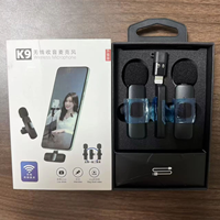 Micrófono de Solapa Inalámbrico Profesional K9 con Condensador para Teléfono, Mini Grabación de Video, Entrevistas, Videos y Podcasts
