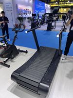Tapis roulant incurvé en gros avec écran LED, moniteur de fréquence cardiaque sans fil, entraînement électrique, faible bruit, machine de course non motorisée