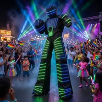 Costume de robot sur échasses lumineux à LED, armure illuminée en EVA, casque intégral, pour spectacle de danse et événement scénique